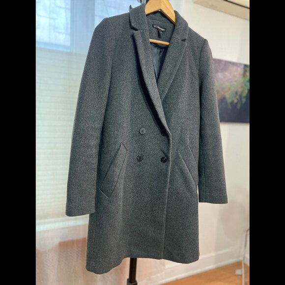 Zara TRF Double Breasted Wool Blend Coat - Picture 6 of 7